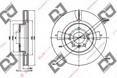 DJ PARTS bd1307 -  Тормозной диск